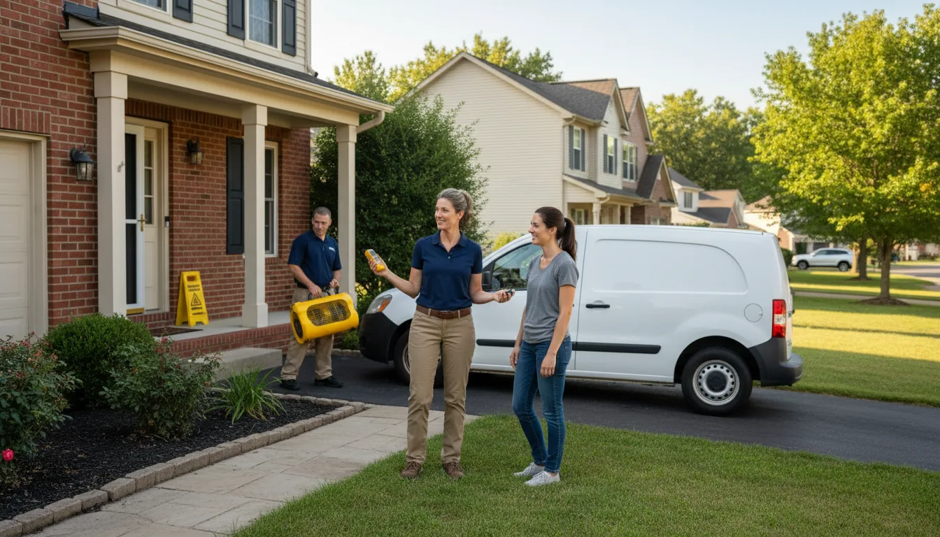Residential water damage restoration in Bloomer, WI